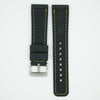 Perforated Silicone Sport Black/Yellow Strap image
