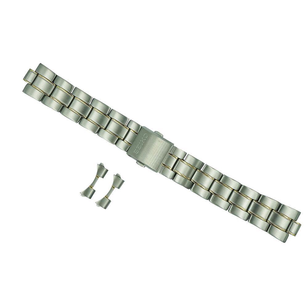 seiko 20mm stainless steel dual tone watch bracelet