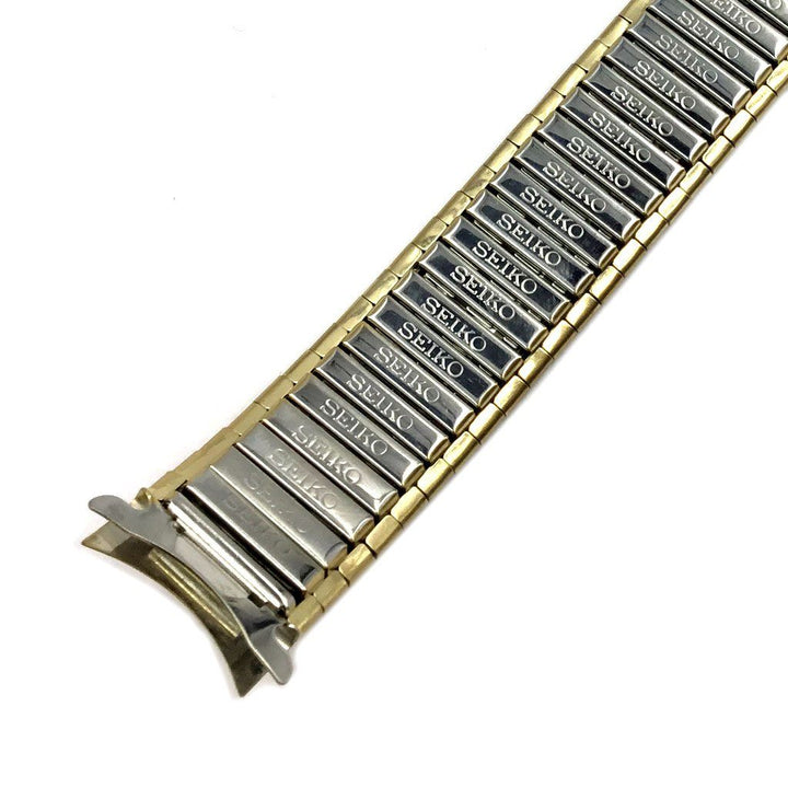 Genuine Seiko Mens 20mm Gold Tone Expansion Watch Strap image