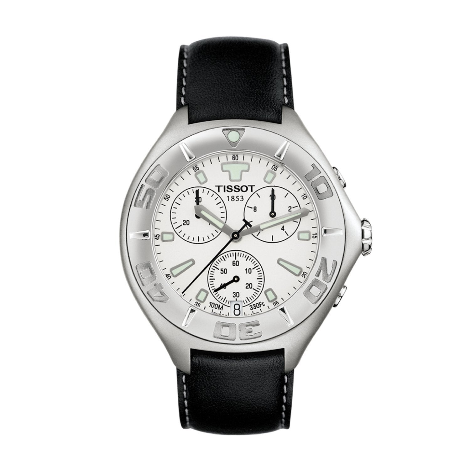 TISSOT 1853 ワールドカップ2002 イングランド代表限定モデル Genuine Tissot 22mm Atollo Black Leather Strap by Tissot | Total