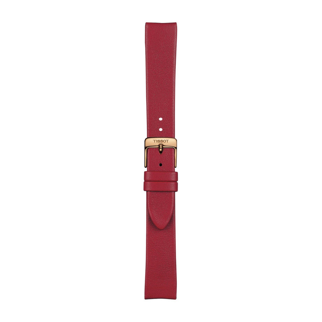 Genuine Tissot 16mm Bella Ora Red Leather Strap by Tissot