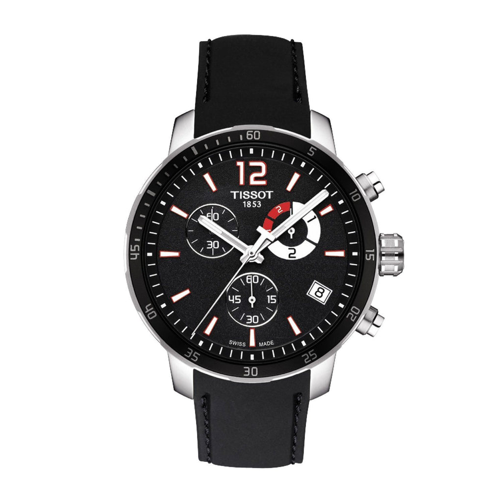 Genuine Tissot 19mm Quickster Black Silicone Rubber Strap by