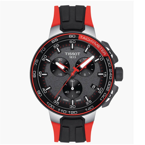 TISSOT T RACE CYCLING BLACK RED SILICONE WATCH STRAP Total Watch Repair