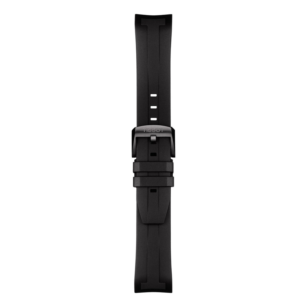 Genuine Tissot 22mm Seastar Black Silicone Rubber Strap by Tissot Total Watch Repair