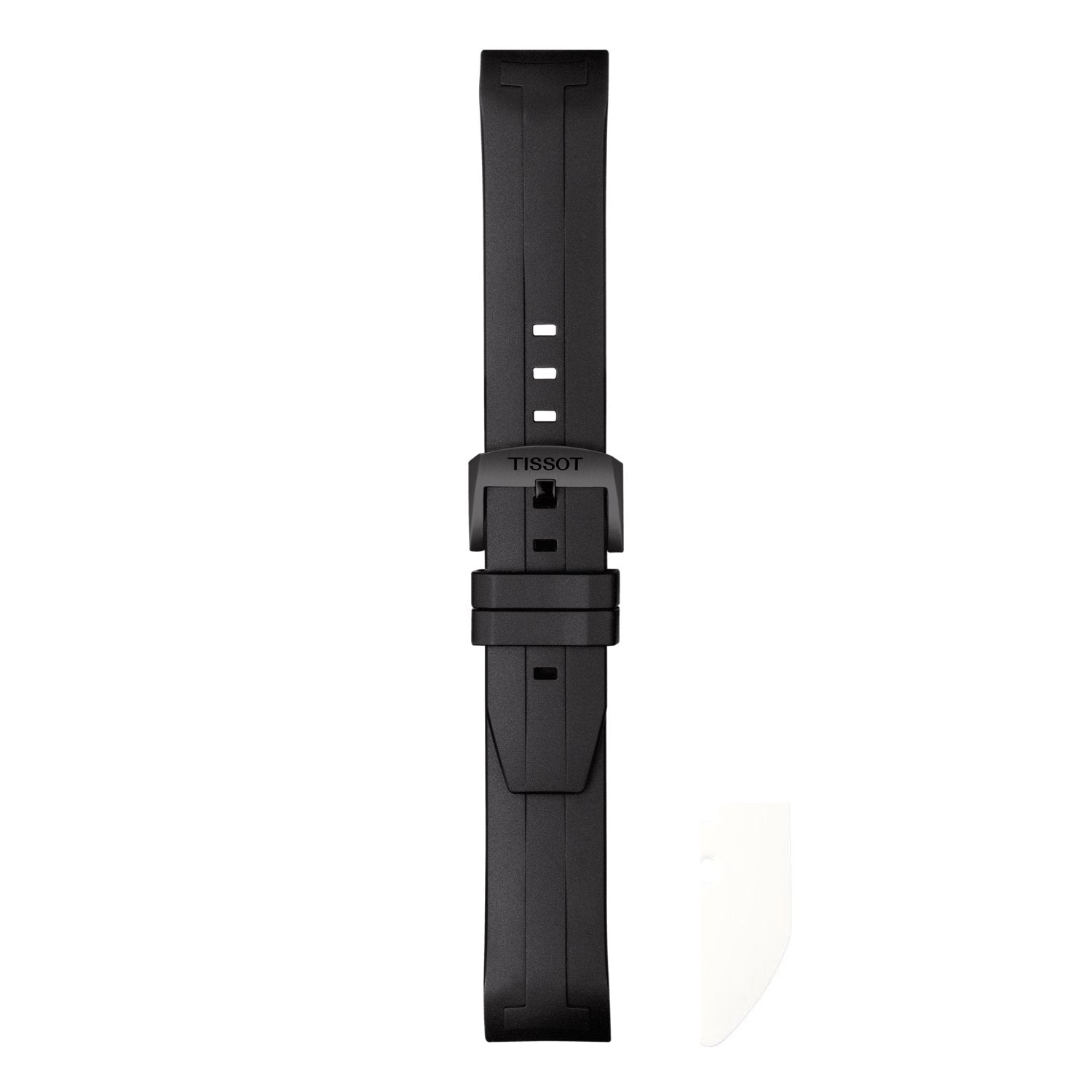 Genuine Tissot 21mm Sea Star Black Silicone Rubber Strap by Tissot