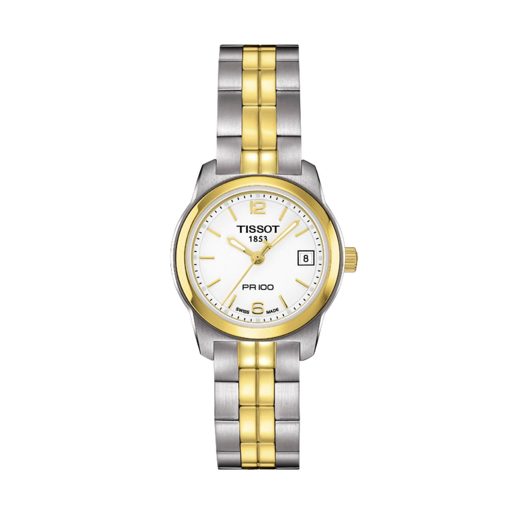 Genuine Tissot 12mm PR 100 Two Tone Coated Steel Bracelet by Tissot Total Watch Repair