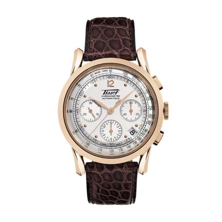 Tissot 20mm Heritage Brown Genuine Alligator Leather Strap image