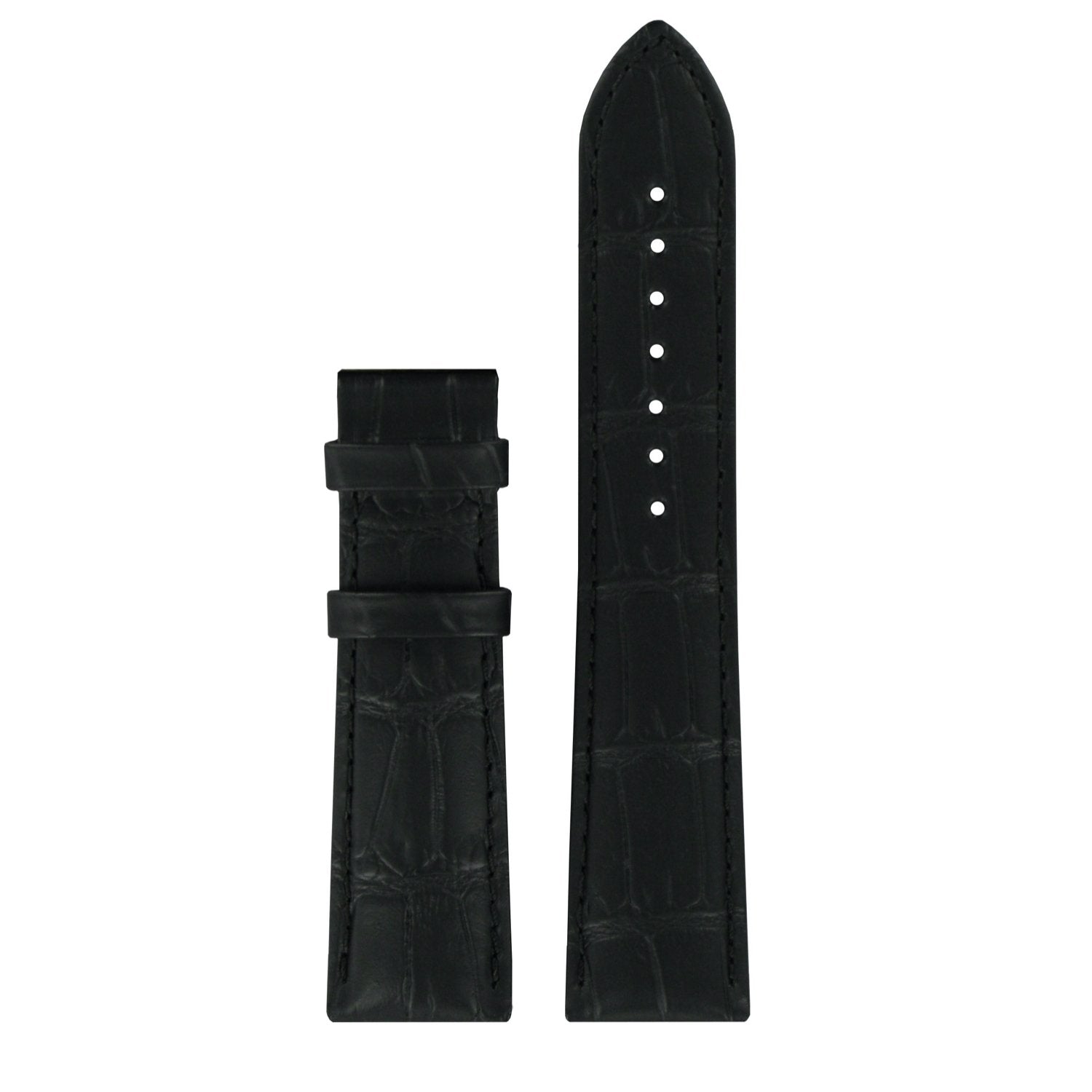 Genuine Tissot 21mm Chemin Des Tourelles Black Leather Strap