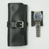 Black Leather Watch Roll for 3 watches image
