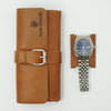 Tan Leather Watch Roll for 3 watches image