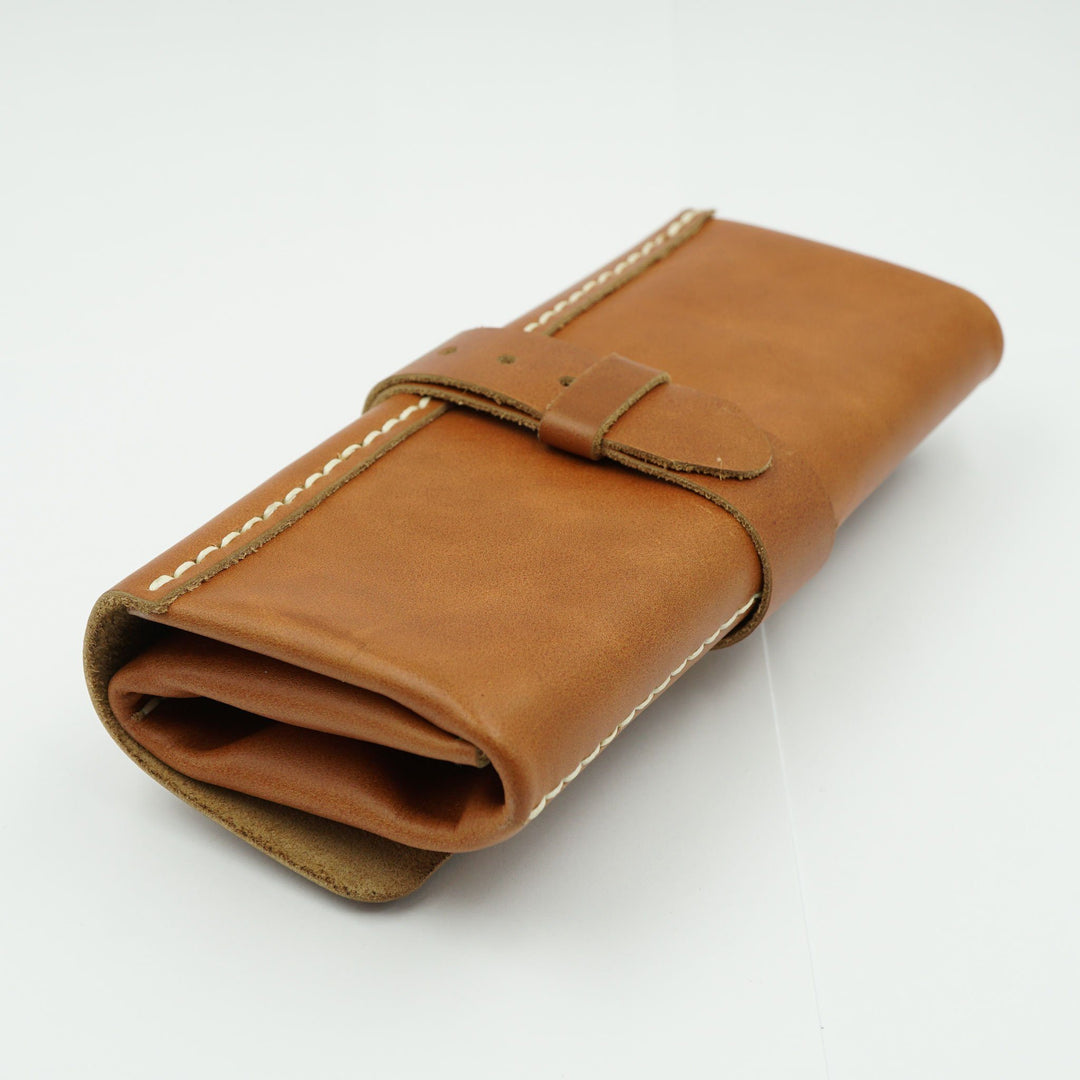 Tan Leather Watch Roll for 3 watches image