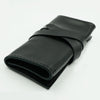 Smooth Black Leather Watch Roll for 3 watches image