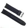 Bandenba YH10422 Black Rubber 22mm Curved End Watch Band image