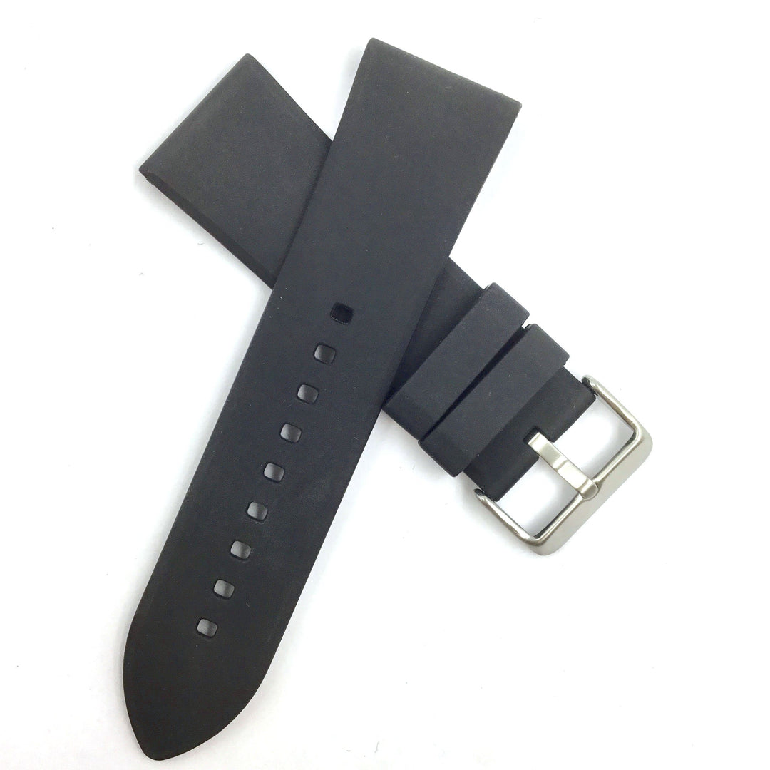 Bandenba YHH0222 Black 20mm-28mm Rubber Watch Band image