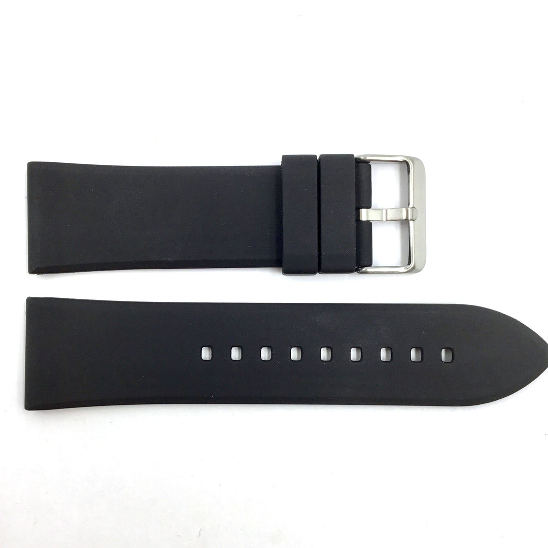 Bandenba YHH0222 Black 20mm-28mm Rubber Watch Band image