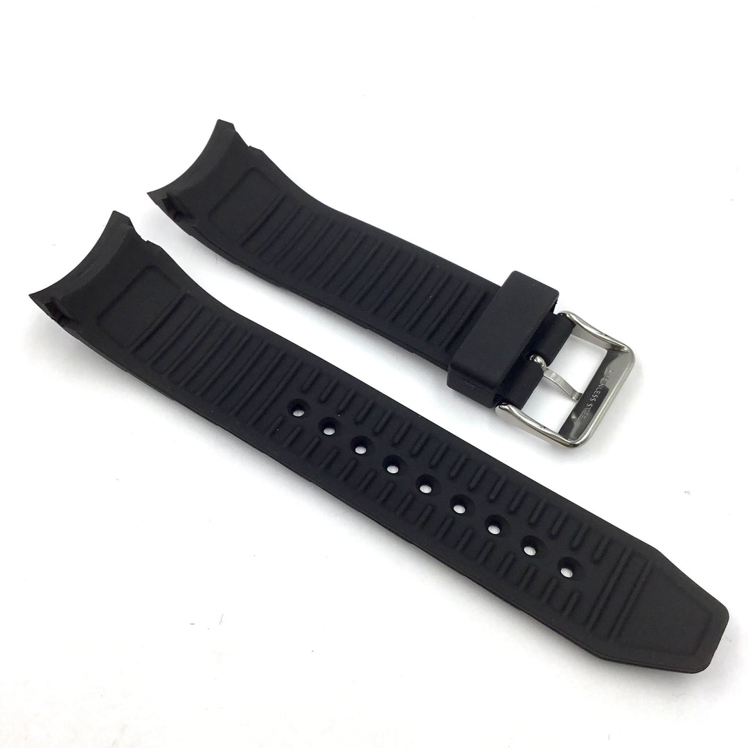 Bandenba YH9342 Black Rubber 24mm Watch Band image