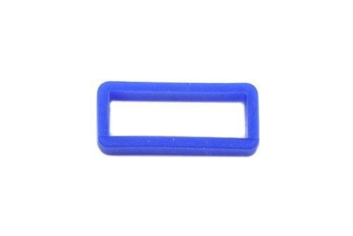 Durable Smooth Silicone Rubber Keeper Loops - Assorted Colors Blue / 22mm